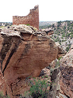 Cliff below the tower
