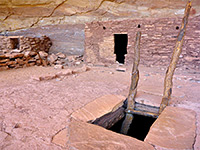 Entrance to Perfect Kiva, with reproduction ladder