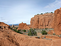 Cliffs and mounds