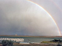 Rainbow over Wahweap Marina