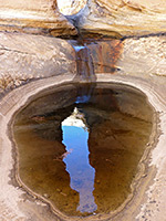 Reflection on the pool