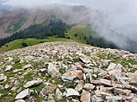 Rocks south of the peak
