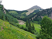 Valley south of the peak