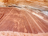 Inclined rock face