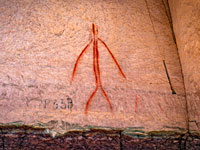 Red pictograph