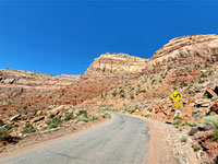 UT 261 at the foot of Cedar Mesa