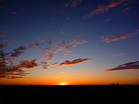 Sunset along the Mineral Bottom Road