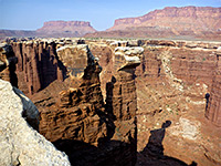 Pinnacles at the edge of the White Rim