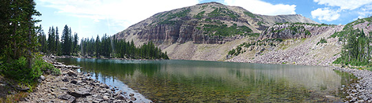 Larger of the two Morat Lakes