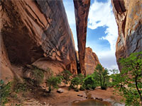 Pool below the arch