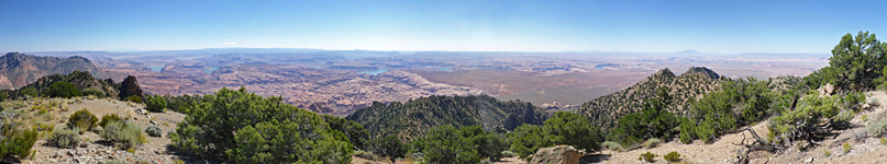Panorama to the east and south