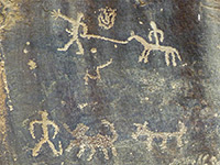 Human and horse petroglyphs