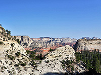 Red and white cliffs