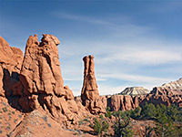 Pinnacles and cliffs