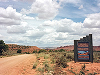 Entering the national monument, at Paria