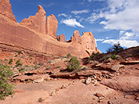 Cliffs and benches