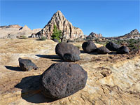 Volcanic boulders