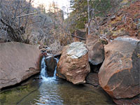 Cascade and boulders