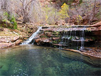 Large, bluish pool