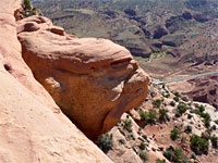 Protruding rock