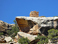 Ruined tower on the canyon rim