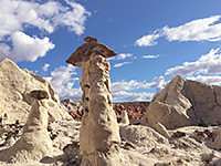 White hoodoos