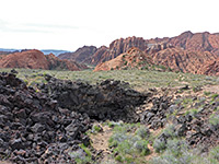 Lava and sandstone