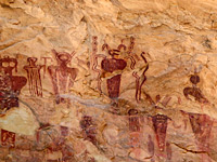 Many pictographs