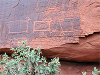 Bighorn sheep petroglyphs