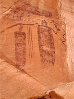 Red pictographs