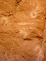 Six handprints