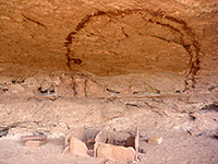 Pictograph and stonework