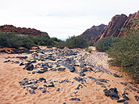 Lava and sand