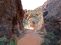 Narrow ravine