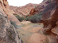 Dried-up pool