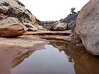 Pool and boulders