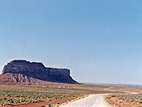 Road past Train Rock