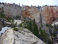 Cliffs above the trail