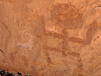 Red and white pictographs