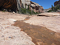 Stream over slickrock