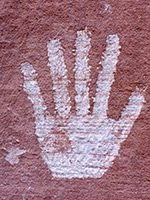 White handprint