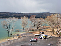 Parking by the reservoir