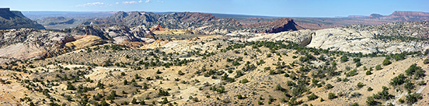 Ridges and plains to the west of Yellow Rock