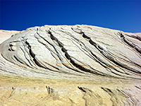 Thin-layered white sandstone