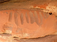 Marks in the sandstone