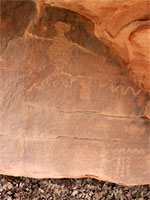 Faded petroglyphs