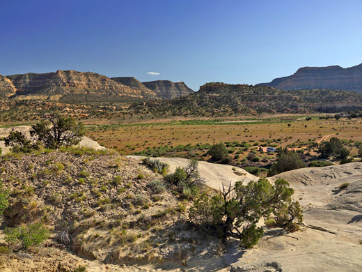 Bench near the 20 Mile Dinosaur Trackway