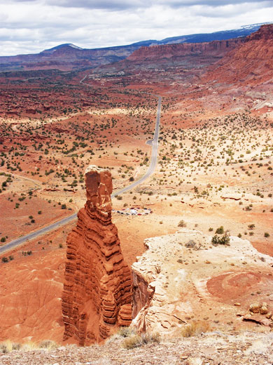 Chimney Rock, UT 24 and the edge of Meeks Mesa