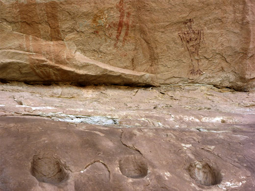 Metates and pictographs