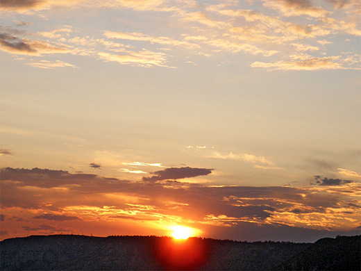 Sunset over the national monument